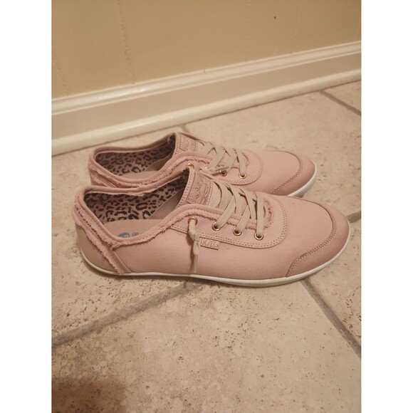 Bobs from Skechers Pink Slip-on Shoes w/ Leopard-Print Interior Size 9.5 - Picture 1 of 11